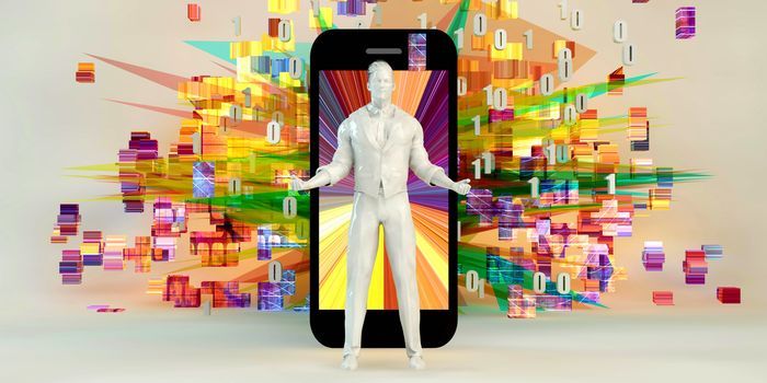 Mobile App Development for Smartphone Application Create Concept