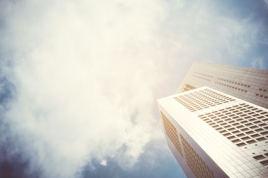 Modern business skyscrapers with high buildings, architecture to the sky, business concept.