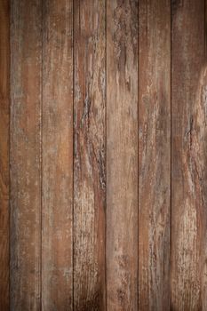 Wooden boards, aged by time, are brown in color .Texture or background
