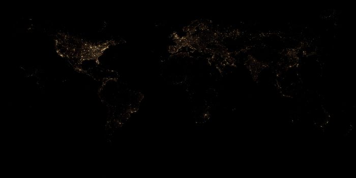 From the collection of satellite observations a complete overview of the night city from space