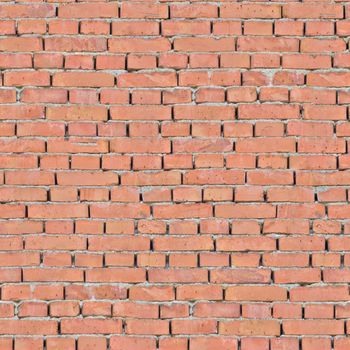 The wall is made of red brick .Texture or Background.