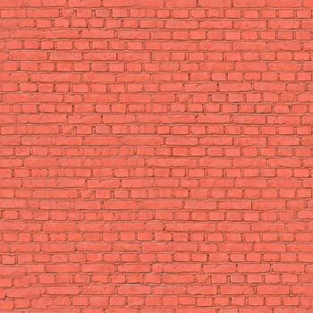 The old wall without finishing is made of red brick.Texture or background