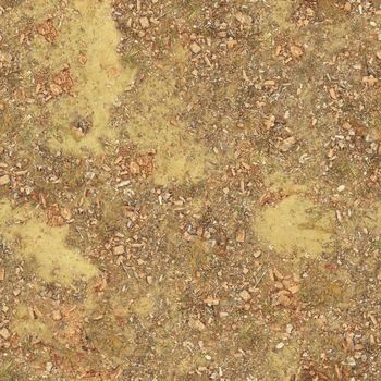 Sand under the feet of Golden color with irregularities and stones.Texture or background.