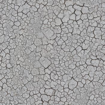 Dead soil in dry hot season with cracked surface .Background or texture