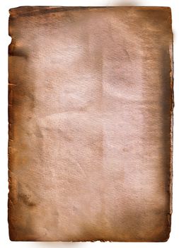 Time-aged paper with frayed and burnt edges.Texture or background