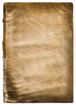 Time-worn parchment with frayed edges and dirty spots.Texture or background