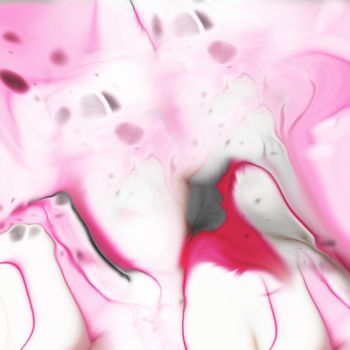 Colorful swirling spots of watercolor paint pink on a sheet of paper .Texture or background