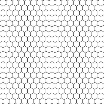 On a white sheet of geometric hexagonal figures in the form of honeycombs.Texture or background