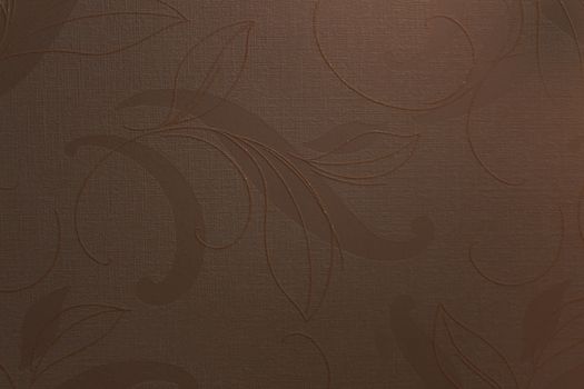 Abstract floral pattern on red brown Wallpaper