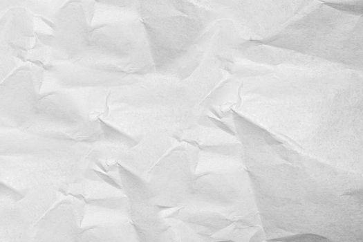 Background with white crumpled paper texture