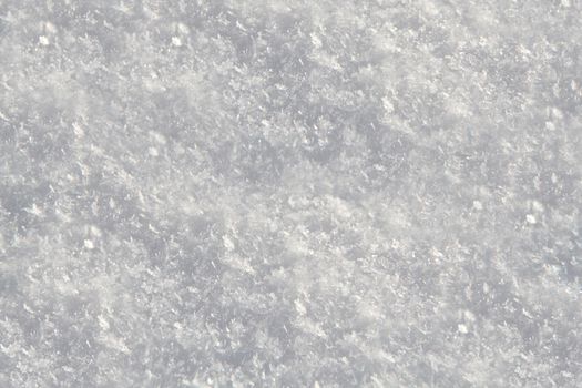 White snow close-up with a textured rough surface .Texture or background
