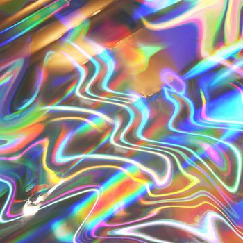 Psychedelic bright glow of multicolored curved lines.Texture or background