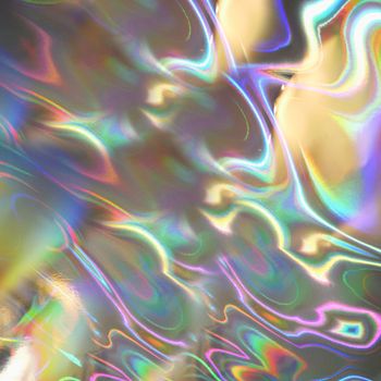 Color refractive hologram of curved lines.Texture or background