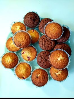 Lots of cupcakes homemade cakes .Texture or background