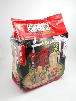 MANILA, PH - SEPT 22 - Edo pack Japanese ramen Hakata flavor noodles on September 22, 2020 in Manila, Philippines.