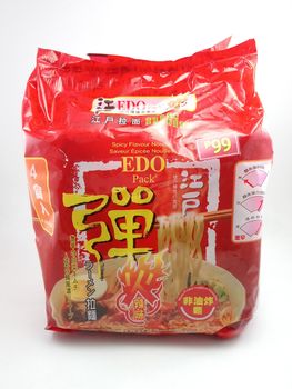 MANILA, PH - SEPT 22 - Edo pack Japanese ramen spicy flavor noodles on September 22, 2020 in Manila, Philippines.