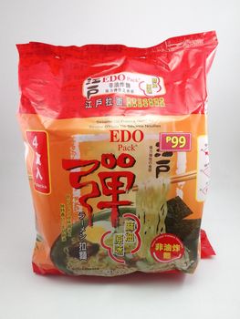 MANILA, PH - SEPT 22 - Edo pack Japanese ramen sesame oil flavor noodles on September 22, 2020 in Manila, Philippines.