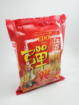 MANILA, PH - SEPT 22 - Edo pack Japanese ramen spicy flavor noodles on September 22, 2020 in Manila, Philippines.