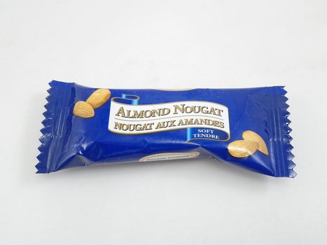 MANILA, PH - SEPT 22 - Almond nougat nut soft bar on September 22, 2020 in Manila, Philippines.