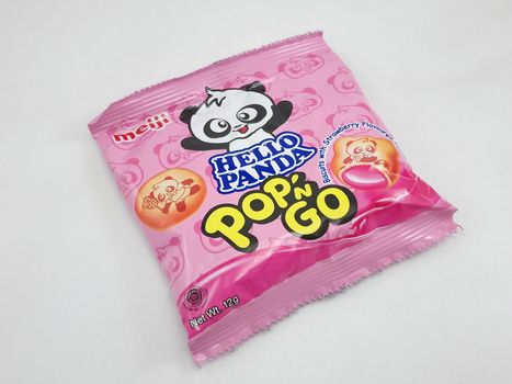 MANILA, PH - SEPT 22 - Meiji hello panda pop n go strawberry on September 22, 2020 in Manila, Philippines.