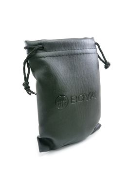 MANILA, PH - SEPT 22 - Boya lavalier microphone by - m1 leather pouch on September 22, 2020 in Manila, Philippines.