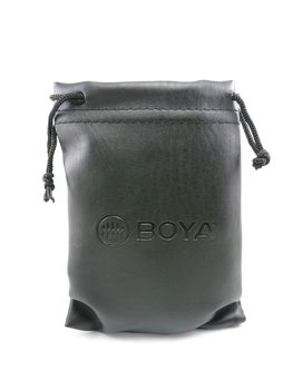 MANILA, PH - SEPT 22 - Boya lavalier microphone by - m1 leather pouch on September 22, 2020 in Manila, Philippines.