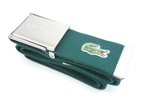 MANILA, PH - SEPT 22 - Lacoste mens belt green color with metal buckle on September 22, 2020 in Manila, Philippines.