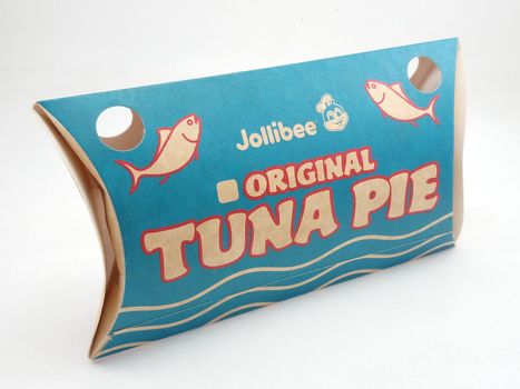 MANILA, PH - SEPT 22 - Jollibee original tuna pie on September 22, 2020 in Manila, Philippines.