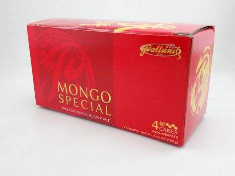 MANILA, PH - SEPT 22 - Polland mongo special yellow mung bean cake on September 22, 2020 in Manila, Philippines.