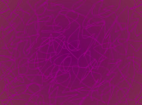 scrawl pink on purple background. Abstract illustration scribble. children drawing doodles. babies who write. marking text.