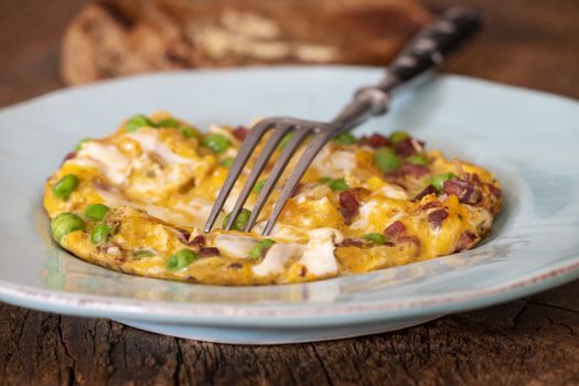 italian frittata on a plate