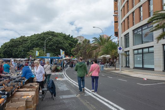 Santa Cruz de Tenerife, Spain - 05/13/2018: city market, stock photo
