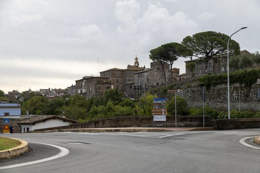 nepi,italy september 26 2020:landscape of the country of nepi seen from the bottata