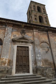 nepi,italy september 26 2020:cathedral of the village of nepi