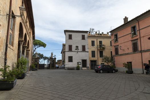 nepi,italy september 26 2020:square of duomo in the center of nepi