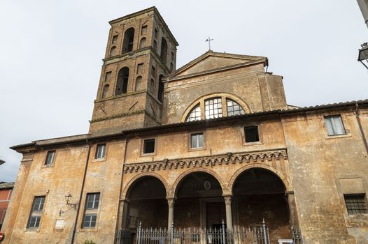 nepi,italy september 26 2020:cathedral of the village of nepi