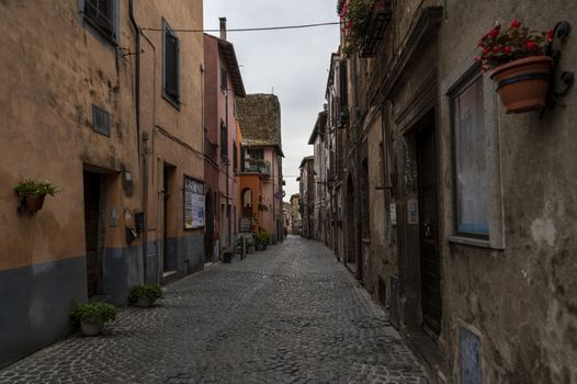 nepi,italy september 26 2020:architecture of alleys and buildings in the town of Nepi