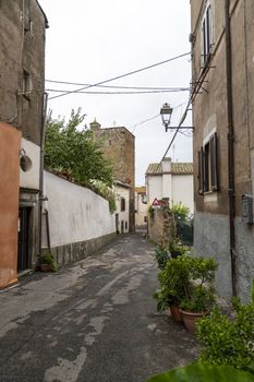 nepi,italy september 26 2020:architecture of alleys and buildings in the town of Nepi