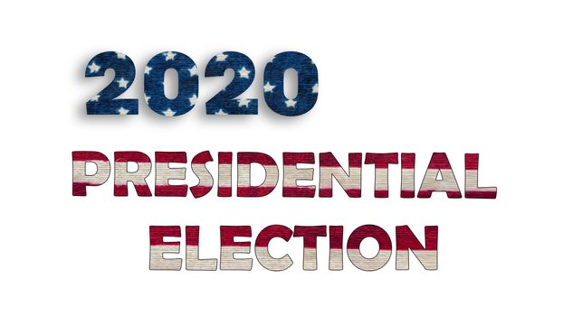 American Presidential Election 2020 background design, banner, poster with the USA flag