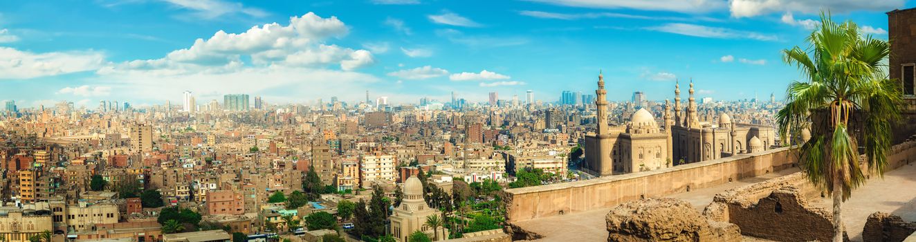 View of the Mosque Sultan Hassan in Cairo