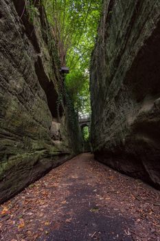 Mysterious hike through the tunnel in Goldbach near Uberlingen on Lake Constance