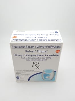 MANILA, PH - SEPT 24 - Relvar ellipta dry powder for inhalation on September 24, 2020 in Manila, Philippines.