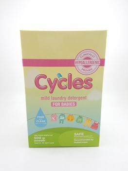 MANILA, PH - SEPT 24 - Cycles mild laundry detergent powder for babies on September 24, 2020 in Manila, Philippines.