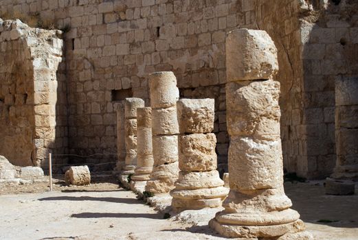 Herodion temple castle in Judea desert, Israel