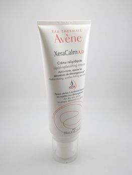 MANILA, PH - SEPT 24 - Avene xeracalm lipid replenishing cream squeeze tube on September 24, 2020 in Manila, Philippines.