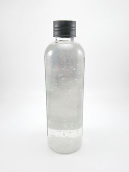 Extra virgin coconut oil placed in clear transparent plastic bottle product of the Philippines