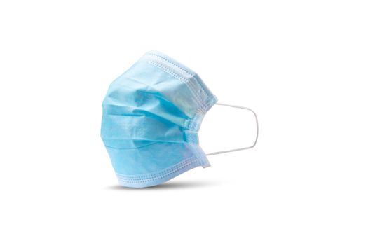 Sanitary napkin mask for preventing spreading and respiratory infections isolated on white background, Stop Coronavirus Covid-19 concept.