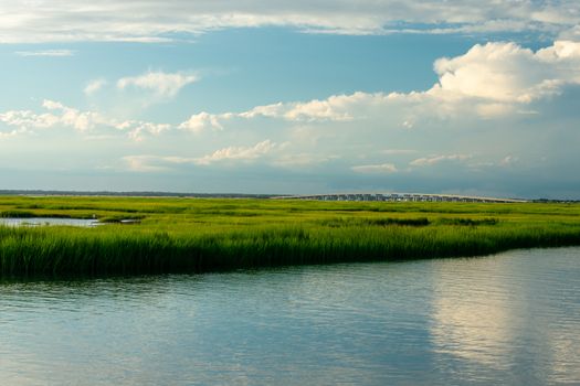A Gorgeous View of the Bay and Lush Swampland Behind Wildwood New Jersey