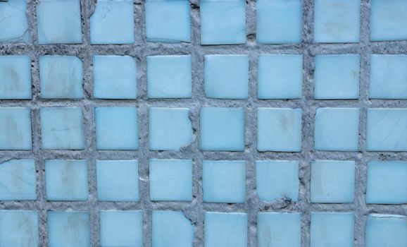 Blue Mosaic Tiles abstract background and texture.