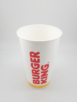 MANILA, PH - SEPT 24 - Burger King drinking cup on September 24, 2020 in Manila, Philippines.